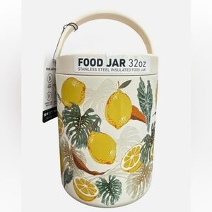 New! ✨🍋🇮🇹Hydrapeak Food Jar 32oz Stainless Steel Insulated Hot Cold Amalfi Lemon